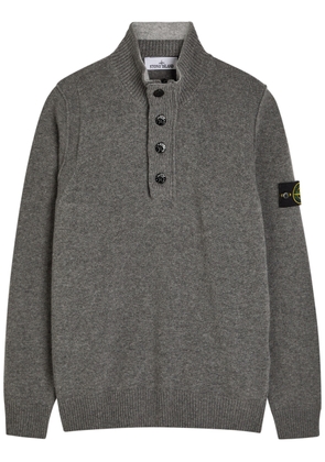 Stone Island Wool-blend Polo Jumper - Grey - M