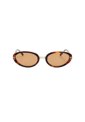 THE ATTICO Oval Sunglasses in Brown.