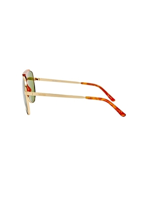 THE ATTICO Amelia Sunglasses in Metallic Gold.