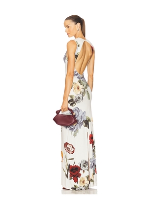 Alice + Olivia Delora Maxi Dress in White. Size 10. Also in 4.