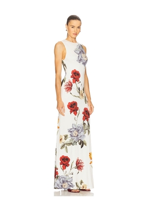 Alice + Olivia Delora Maxi Dress in White. Size 10. Also in 2.
