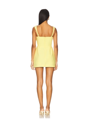 Amanda Uprichard Bethany Skort Romper in Lemon. Size M. Also in L, S, XS.