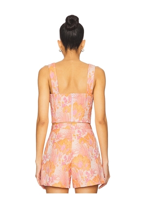 Amanda Uprichard Kenley Top in Orange,Blush. Size M. Also in L.