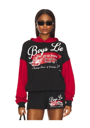 Boys Lie Revenge Racer Hoodie in Black. Size XS/S. Also in XL/XXL.