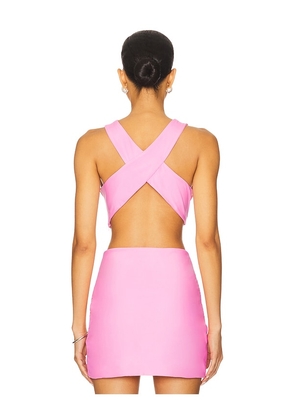 Oceanus Shell Hand Beaded Top in Pink. Size M. Also in L.