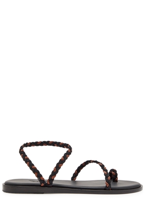 Ancient Greek Sandals Elevated Eleftheria Braided Leather Sandals - Black - 38 (IT38/ UK5)