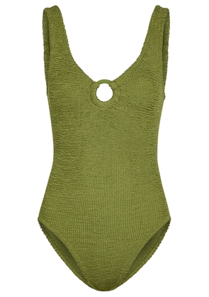Hunza G Celine Crinkle Swimsuit - Green - One Size