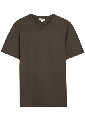Sunspel Cotton T-shirt - Dark Brown - L