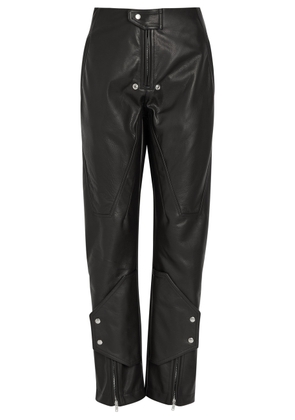 Rick Owens Motopants Panelled Leather Trousers - Black - 40 (UK8 / S)