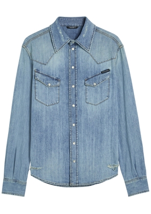Dolce & Gabbana Distressed Denim Shirt - 40 (C15.75 / M)