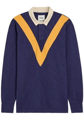 Drake's Panelled Cotton Rugby top - Navy - M