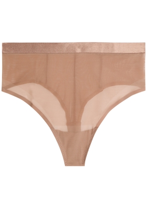 Spanx Sheersense Sculpting Mesh Thong - Nude - XL (UK16 / XL)