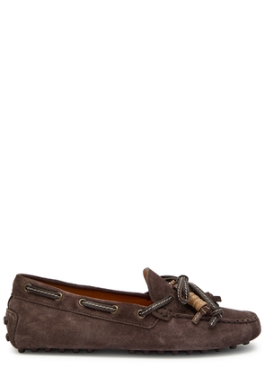 Tods Gommino Suede Loafers - Brown - 39 (IT39 / UK6)