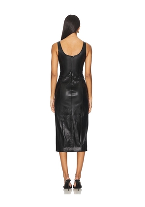 CAMI NYC Kirby Faux Leather Dress in Black. Size 2. Also in 0.