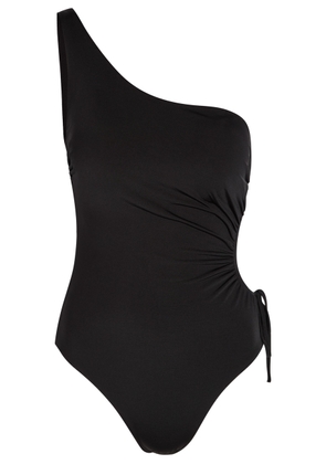 Max Mara Beachwear Canarie one Shoulder Stretch-polyamide Swimsuit - Black - IB (UK6 / XS)