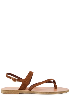 Ancient Greek Sandals Theano Suede Sandals - Brown - 36 (IT36/ UK3)