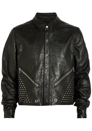 Rick Owens Alice Studded Grained Leather Jacket - Black - 52 (IT52 / XL)
