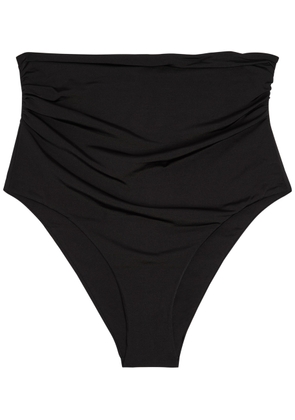 Max Mara Beachwear Ruched High-waisted Stretch-polyamide Bikini Briefs - Black - Ivb (UK14 / L)