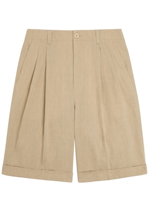 Jacquemus Le Short Pastro Herringbone Linen-blend Shorts - Beige - 48 (IT48 / M)