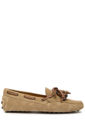 Tods Gommino Suede Loafers - Camel - 40 (IT40 / UK7)