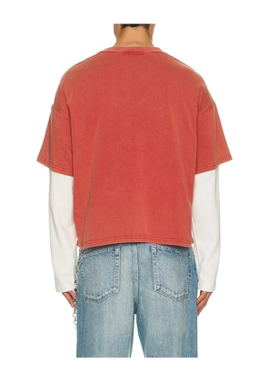 DRMERS CLUB Polaris Layered Tee in Red. Size L. Also in S, M, XL/1X.