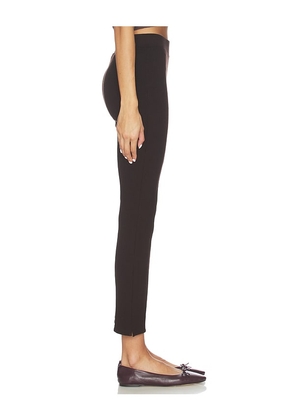 DONNI. The Rib Straight Pant in Chocolate. Size S. Also in XS, M.
