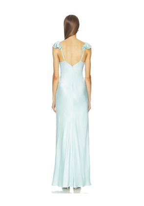 Bardot Ivy Lace Detail Maxi Dress in Baby Blue. Size 10. Also in 4, 2, 6, 8.