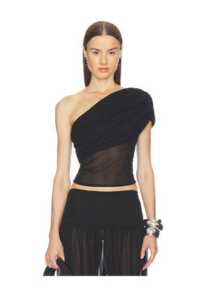 Camila Coelho Emmaline Top in Black. Size L. Also in M, S, XL, XS, XXS.