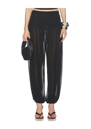 Camila Coelho Emmaline Pant in Black. Size L. Also in M, S, XL, XS, XXS.