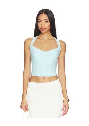 Bardot Deserae Halter Neck Top in Baby Blue. Size 10. Also in 12, 2, 4, 6, 8.