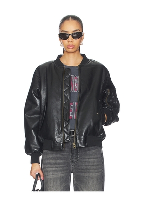 ANINE BING Leon Bomber in Black. Size L. Also in M, S, XS.