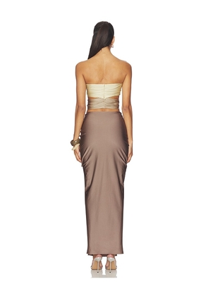 Baobab Giselle Maxi Dress in Brown. Size M. Also in L, XL.