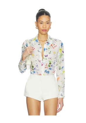 Alice + Olivia Willa Top in White. Size L. Also in M, S, XL, XS.