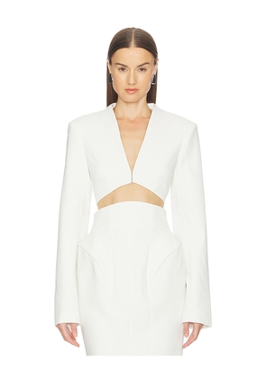 Camila Coelho Selma Jacket in Ivory. Size L. Also in M, S, XL, XS, XXS.