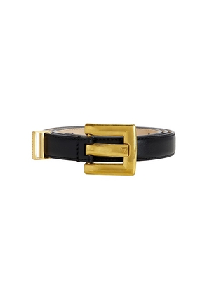 BALMAIN Anthem Belt in Black. Size 75. Also in 70, 80, 85.