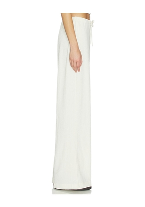 ALL THE WAYS Kiana Drawstring Pant in Cream. Size L. Also in XS, XXS, S, M.