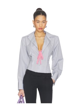 THE ATTICO Button Down Shirt in Grey. Size 36. Also in 38, 40, 42, 44.
