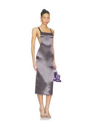 THE ATTICO Midi Dress in Grey. Size 36. Also in 42, 44.
