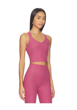 Beyond Yoga Twist Through Cropped Tank Top in Mauve. Size M. Also in XXS, XL.