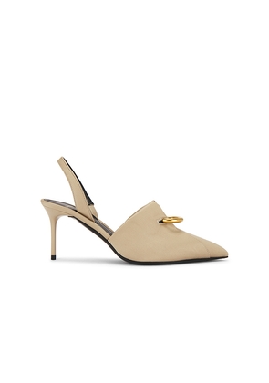 BALMAIN Piercing Slingback Pump in Beige. Size 36. Also in 37, 38, 39, 40.