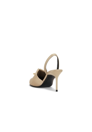 BALMAIN Piercing Slingback Pump in Beige. Size 36. Also in 38, 40.