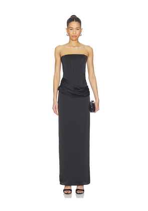 Amanda Uprichard x REVOLVE Rue Gown in Black. Size L. Also in M, S, XL, XS.