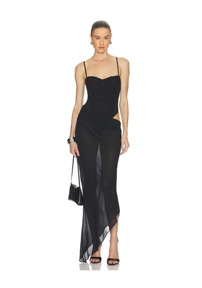 Camila Coelho Greer Maxi Dress in Black. Size L. Also in M, S, XL, XS, XXS.