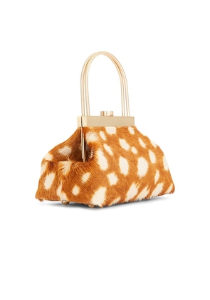 Cult Gaia Estelle Top Handle Bag in Tan.