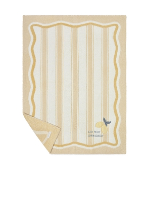Barefoot Dreams Cozychic Lemon Stroller Blanket in Yellow.
