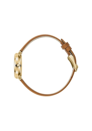 Breda Beverly Leather Watch in Metallic Gold.