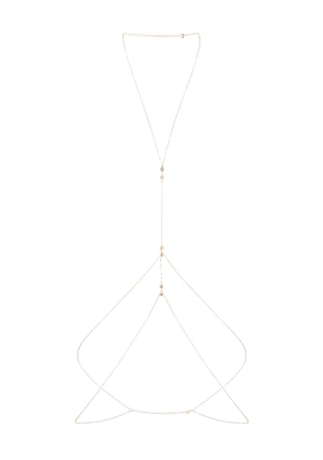 Camila Coelho Vittoria Body Chain in Metallic Gold.
