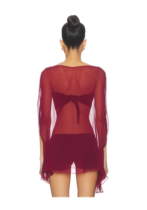 BUCI Ibis Poncho Set in Burgundy. Size XS/S. Also in M/L.
