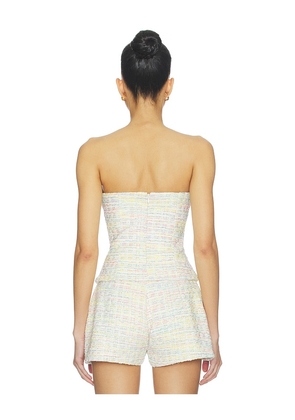 Amanda Uprichard Soho Top in White,Blue. Size L. Also in M, S, XL, XS.