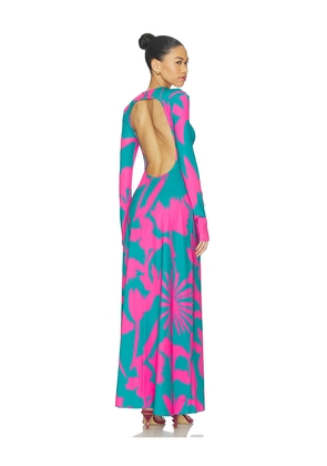 eywasouls malibu Sammy Midi Dress in Fuchsia,Teal. Size L. Also in M, S, XS.